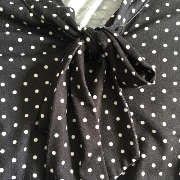 Vintage Fit and Flare Black & White Polka Dot Dress - Picture 4 of 7